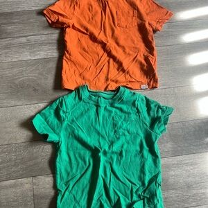GAP Orange and Green Short Sleeve Tees